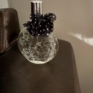 Lise Watier Baiser de neiges Perfume Bottle with Black Bow 50mL